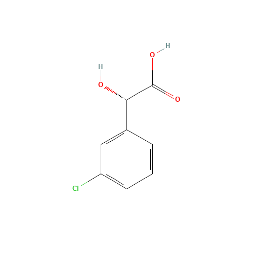 (2S)-(3-Chlorophenyl)(hydroxy)acetic acid (CAS: 32222-43-8) - Chemical Structure and Molecular Formula 