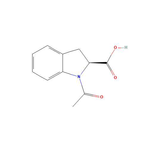 (2S)-1-Acetylindoline-2-carboxylic acid (CAS: 82950-72-9) - Chemical Structure and Molecular Formula 