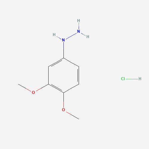 (3,4-Dimethoxyphenyl)hydrazine hydrochloride (CAS: 40119-17-3) - Chemical Structure and Molecular Formula 