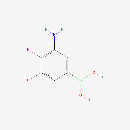 (3-Amino-4,5-difluorophenyl)boronic acid (CAS: 1072952-10-3) - Chemical Structure and Molecular Formula 