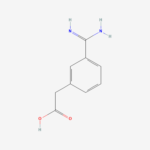 (3-Carbamimidoylphenyl)acetic acid (CAS: 52820-40-3) - Chemical Structure and Molecular Formula 