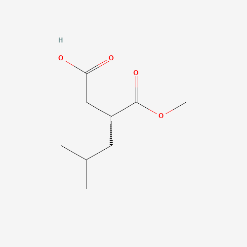 (3R)-3-(Methoxycarbonyl)-5-methylhexanoic acid (CAS: 130165-76-3) - Chemical Structure and Molecular Formula 
