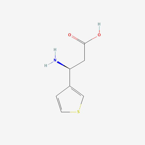 (3S)-3-Amino-3-(3-thienyl)propanoic acid (CAS: 773050-73-0) - Chemical Structure and Molecular Formula 