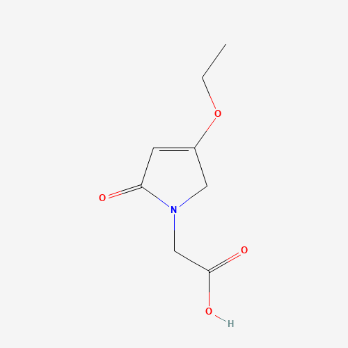 (4-Ethoxy-2-oxo-2,5-dihydro-1H-pyrrol-1-yl)acetic acid (CAS: 142274-08-6) - Chemical Structure and Molecular Formula 