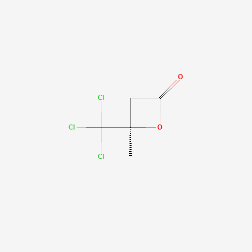 (4R)-4-Methyl-4-(trichloromethyl)-2-oxetanone (CAS: 93239-42-0) - Chemical Structure and Molecular Formula 