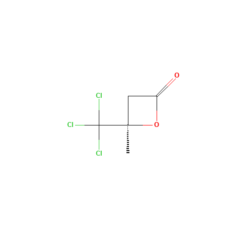 (4R)-4-Methyl-4-(trichloromethyl)-2-oxetanone (CAS: 93239-42-0) - Chemical Structure and Molecular Formula 