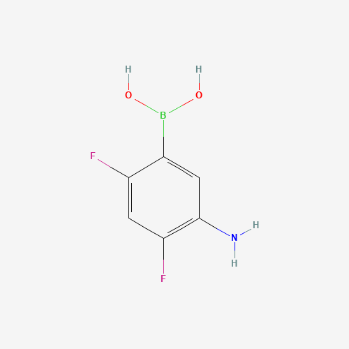 (5-Amino-2,4-difluorophenyl)boronic acid (CAS: 1072952-05-6) - Chemical Structure and Molecular Formula 