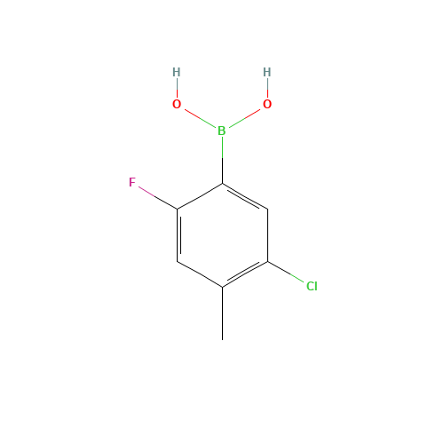 (5-Chloro-2-fluoro-4-methylphenyl)boronic acid (CAS: 1072952-42-1) - Chemical Structure and Molecular Formula 