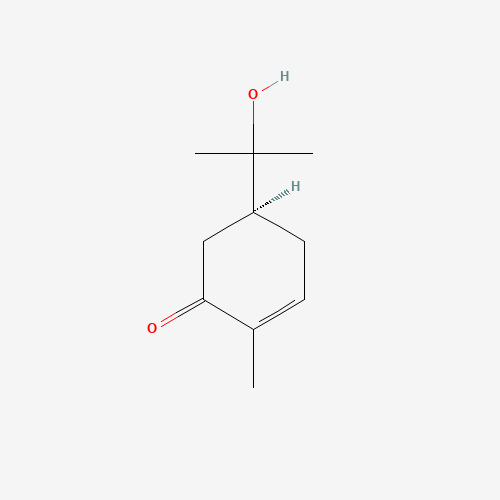 (5S)-5-(2-Hydroxypropan-2-yl)-2-methylcyclohex-2-en-1-one (CAS: 60593-11-5) - Chemical Structure and Molecular Formula 