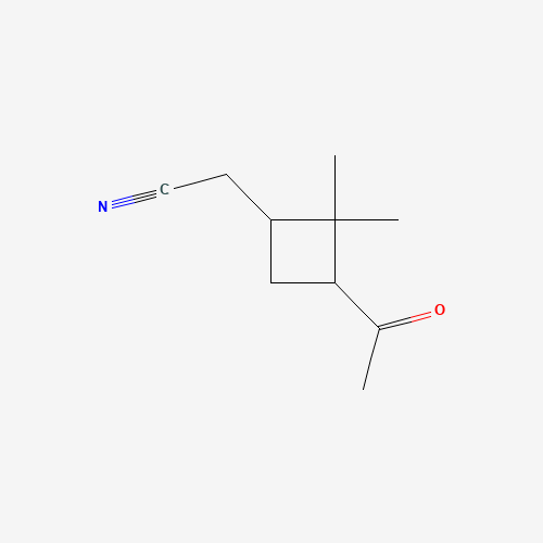 [(1S,3S)-3-Acetyl-2,2-dimethylcyclobutyl]acetonitrile (CAS: 39863-94-0) - Chemical Structure and Molecular Formula 
