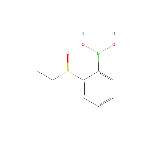 [2-(Ethylsulfinyl)phenyl]boronic acid (CAS: 1072952-11-4) - Chemical Structure and Molecular Formula 