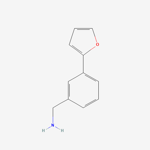 [3-(2-furyl)phenyl]methylamine (CAS: 771573-26-3) - Chemical Structure and Molecular Formula 