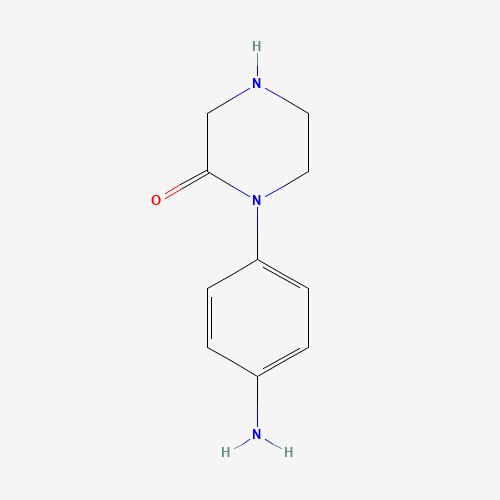 1-(4-aminophenyl)piperazin-2-one (CAS: 1022128-82-0) - Chemical Structure and Molecular Formula 