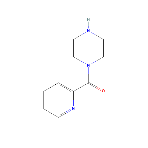 1-(pyridin-2-ylcarbonyl)piperazine (CAS: 39639-98-0) - Chemical Structure and Molecular Formula 