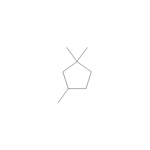 1,1,3-TRIMETHYLCYCLOPENTANE (CAS: 4516-69-2) - Chemical Structure and Molecular Formula 