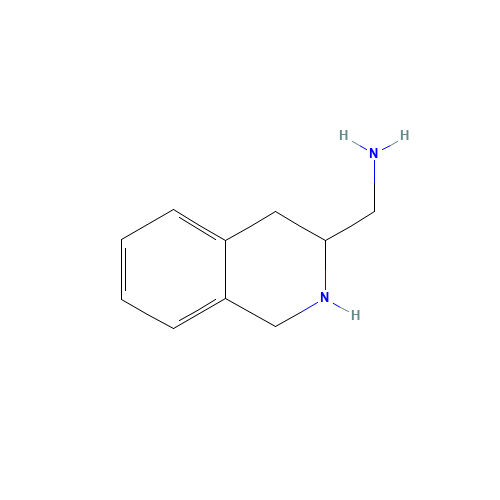 1,2,3,4-Tetrahydro-3-isoquinolinemethanamine (CAS: 147557-04-8) - Chemical Structure and Molecular Formula 