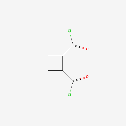 1,2-cyclobutanedicarbonyl dichloride (CAS: 89380-29-0) - Chemical Structure and Molecular Formula 