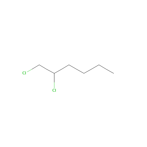 1,2-dichlorohexane (CAS: 2162-92-7) - Chemical Structure and Molecular Formula 