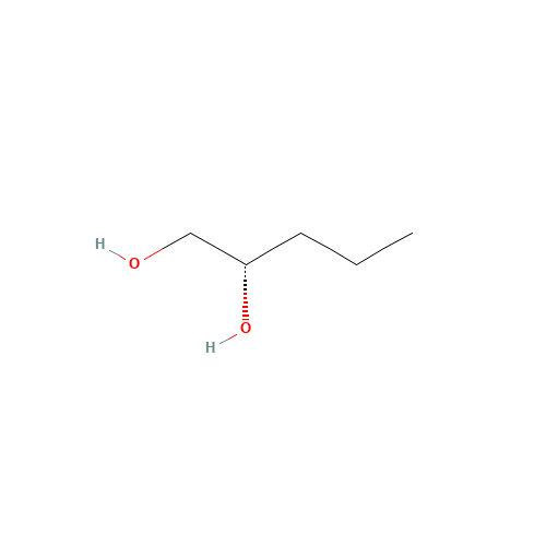 1,2-Pentanediol (CAS: 29117-54-2) - Chemical Structure and Molecular Formula 