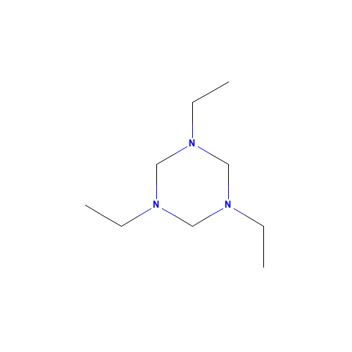1,3,5-triethyl-1,3,5-triazinane (CAS: 7779-27-3) - Chemical Structure and Molecular Formula 