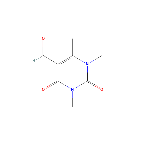 1,3,6-trimethyl-2,4-dioxo-1,2,3,4-tetrahydropyrimidine-5-carbaldehyde (CAS: 23941-84-6) - Chemical Structure and Molecular Formula 
