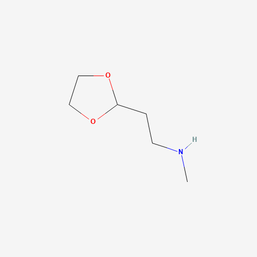 1,3-dioxolane-2-ethanamine, N-methyl- (CAS: 142753-10-4) - Chemical Structure and Molecular Formula 