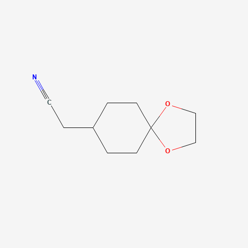 1,4-Dioxaspiro[4.5]dec-8-ylacetonitrile (CAS: 124499-37-2) - Chemical Structure and Molecular Formula 