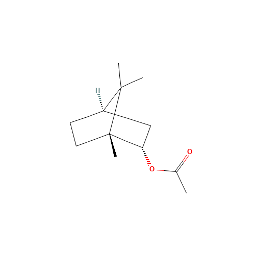 1,7,7-trimethylbicyclo[2.2.1]hept-2-yl acetate (CAS: 20347-65-3) - Chemical Structure and Molecular Formula 