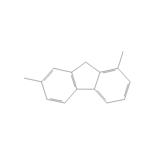 1,7-dimethyl-9H-fluorene (CAS: 442-66-0) - Chemical Structure and Molecular Formula 