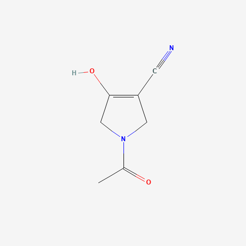 1-Acetyl-4-Hydroxy-2,5-Dihydro-1H-Pyrrole-3-Carbonitrile (CAS: 18721-38-5) - Chemical Structure and Molecular Formula 
