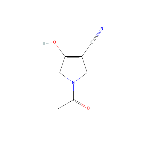 1-Acetyl-4-Hydroxy-2,5-Dihydro-1H-Pyrrole-3-Carbonitrile (CAS: 18721-38-5) - Chemical Structure and Molecular Formula 