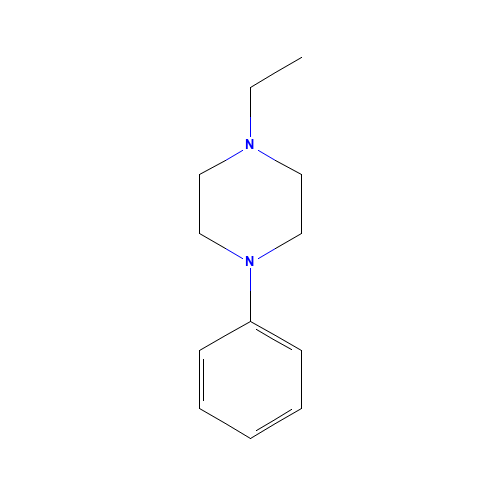 1-ethyl-4-phenylpiperazine (CAS: 57498-25-6) - Chemical Structure and Molecular Formula 
