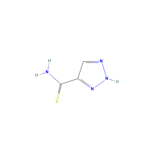 1H-1,2,3-Triazole-4-Carbothioamide (CAS: 885280-96-6) - Chemical Structure and Molecular Formula 