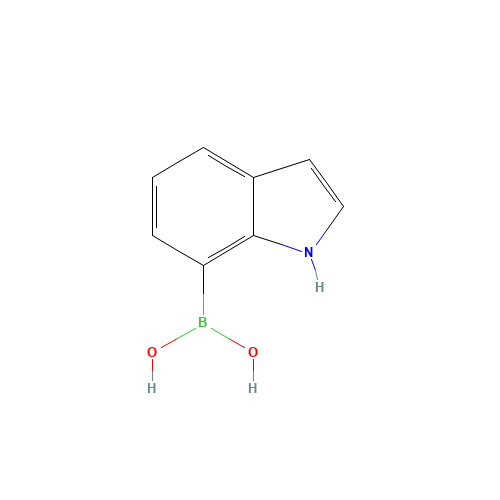 1H-indol-7-ylboronic acid (CAS: 210889-31-9) - Chemical Structure and Molecular Formula 