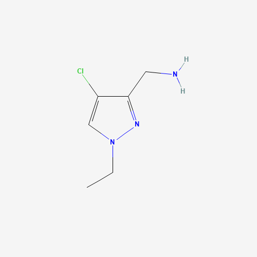 1H-pyrazole-3-methanamine, 4-chloro-1-ethyl- (CAS: 1001611-12-6) - Chemical Structure and Molecular Formula 
