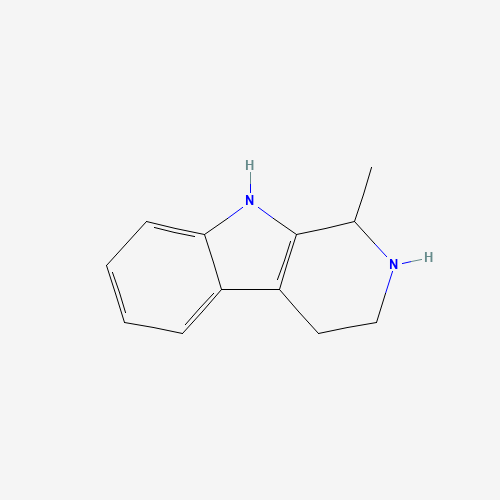 1-methyl-2,3,4,9-tetrahydro-1H-b-carboline (CAS: 525-40-6) - Chemical Structure and Molecular Formula 