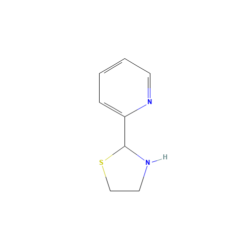 2-(1,3-Thiazolidin-2-yl)pyridine (CAS: 700-94-7) - Chemical Structure and Molecular Formula 