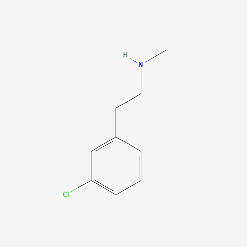 2-(3-chlorophenyl)-N-methylethanamine (CAS: 52516-20-8) - Chemical Structure and Molecular Formula 