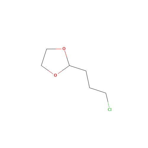 2-(3-Chloropropyl)-1,3-dioxolane (CAS: 16686-11-6) - Chemical Structure and Molecular Formula 
