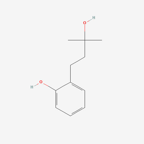 2-(3-Hydroxy-3-methylbutyl)phenol (CAS: 4167-73-1) - Chemical Structure and Molecular Formula 