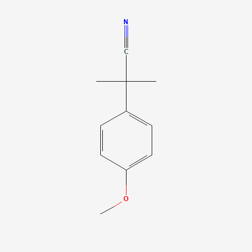 2-(4-Methoxyphenyl)-2-methylpropanenitrile (CAS: 5351-07-5) - Chemical Structure and Molecular Formula 
