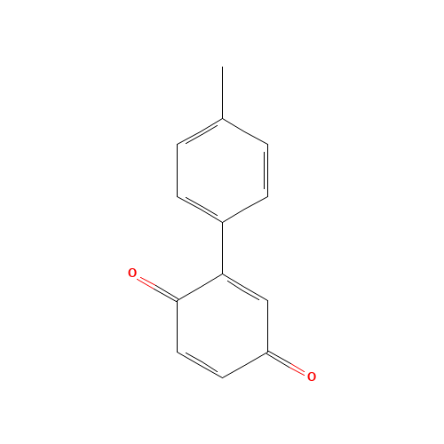 2-(4-Methylphenyl)-1,4-benzoquinone (CAS: 30237-07-1) - Chemical Structure and Molecular Formula 