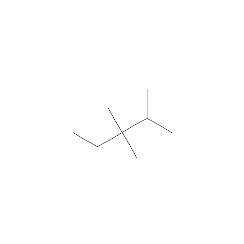 2,3,3-trimethylpentane (CAS: 560-21-4) - Chemical Structure and Molecular Formula 