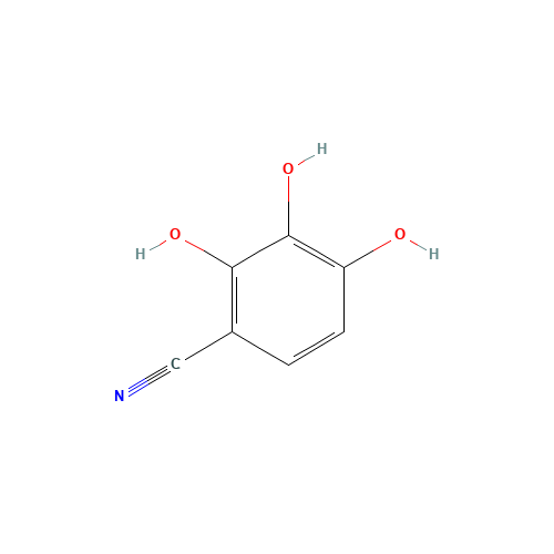 2,3,4-trihydroxybenzonitrile (CAS: 15258-56-7) - Chemical Structure and Molecular Formula 