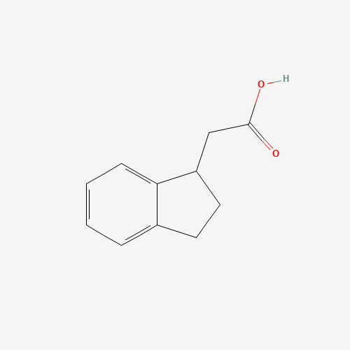 2,3-dihydro-1h-inden-1-ylacetic acid (CAS: 38425-65-9) - Chemical Structure and Molecular Formula 