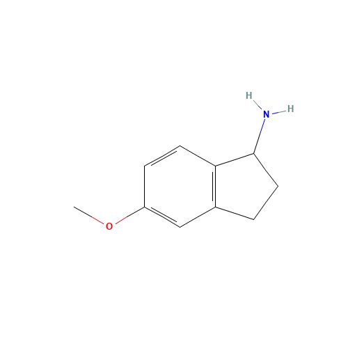 2,3-Dihydro-5-methoxy-1H-inden-1-amine (CAS: 52372-95-9) - Chemical Structure and Molecular Formula 
