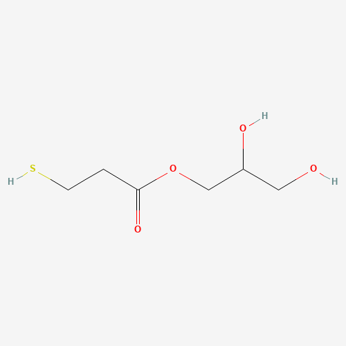 2,3-Dihydroxypropyl 3-sulfanylpropanoate (CAS: 67874-65-1) - Chemical Structure and Molecular Formula 