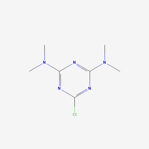 2,4-Bis(dimethylamino)-6-chloro-s-triazine (CAS: 3140-74-7) - Chemical Structure and Molecular Formula 