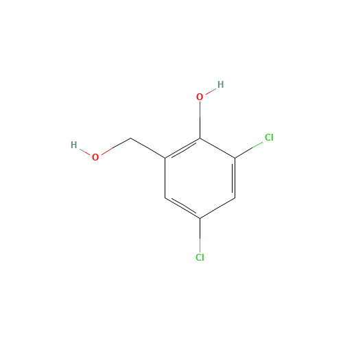 2,4-dichloro-6-(hydroxymethyl)phenol (CAS: 6641-02-7) - Chemical Structure and Molecular Formula 