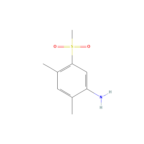 2,4-Dimethyl-5-(methylsulfonyl)aniline (CAS: 849035-63-8) - Chemical Structure and Molecular Formula 